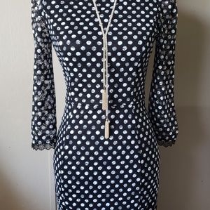 Black with white poker dot